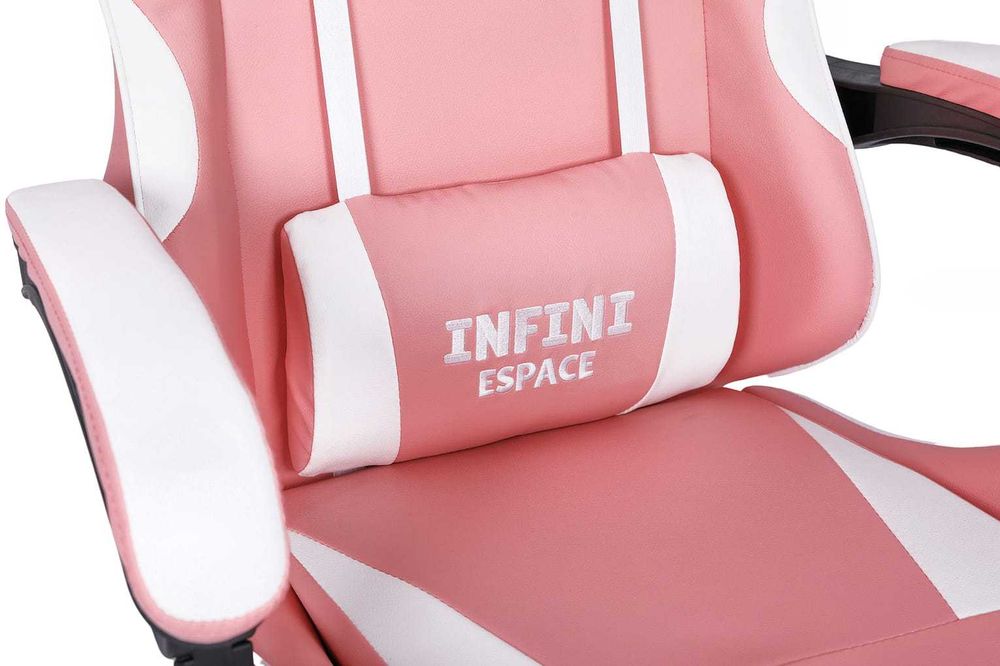 Fotel Gamingowy z podnóżkiem INFINI ESPACE Pink