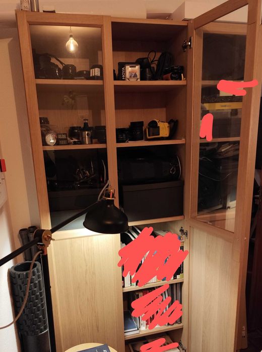 Estante Vitrine IKEA BILLY OXBERG - como nova sem sinais de uso