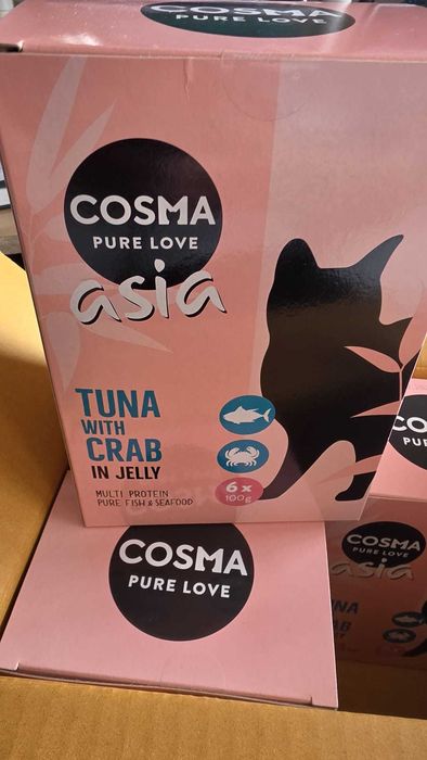 COSMA ASIA Tuńczyk z Krabami w galarecie mokra karma kota z tuńczykiem 100g