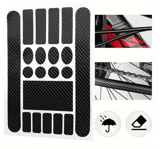 Zestaw 20 naklejek ochrona ramy rower CARBON Folia ochronna *Wejherowo