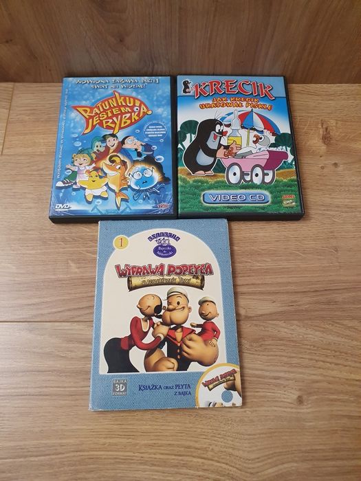 Płyty DVD I VCD dla dzieci 3 sztuki