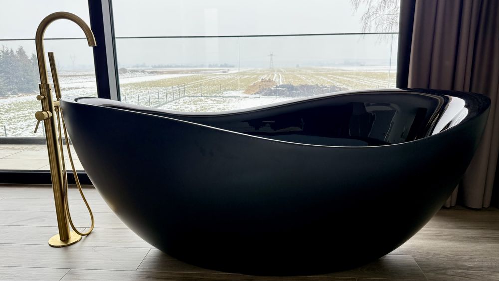 Wanna wolnostojąca Lavita Reus Black 180x89 cm -50%