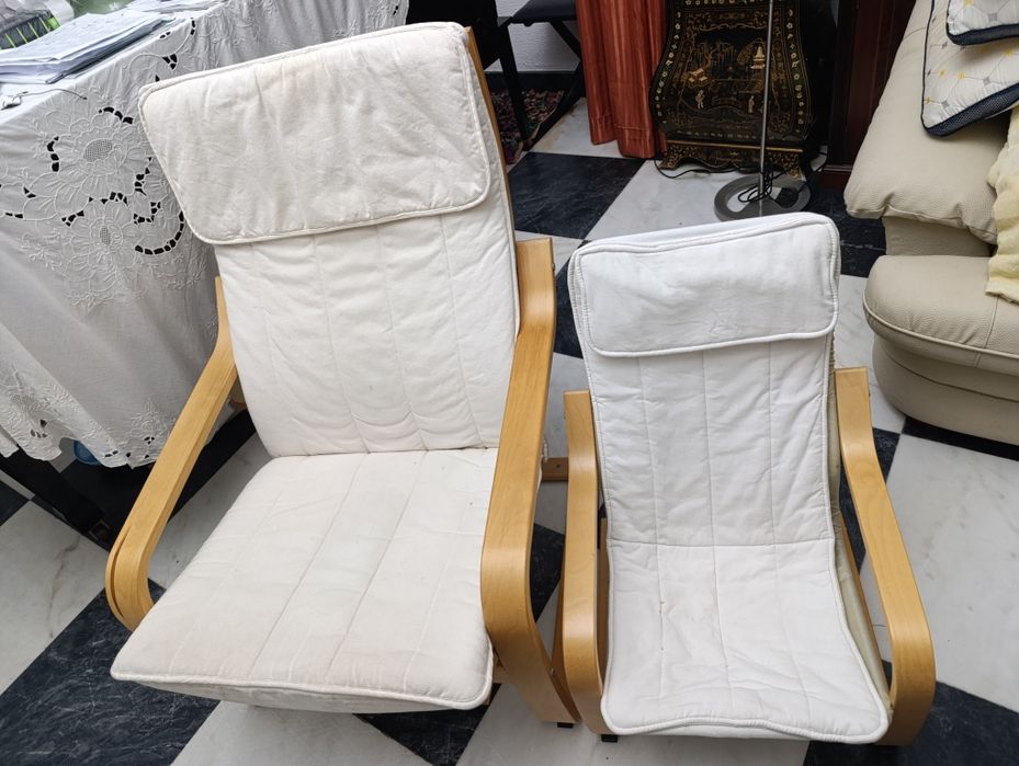 Conjunto cadeiras baloiço Ikea