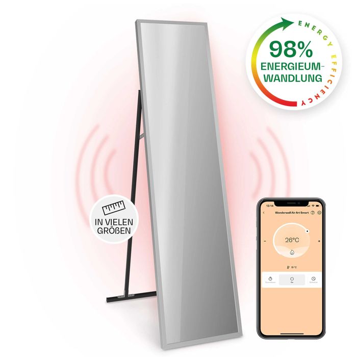 Зеркало-обогреватель умное Klarstein La Palma Smart 900W 160x40cm