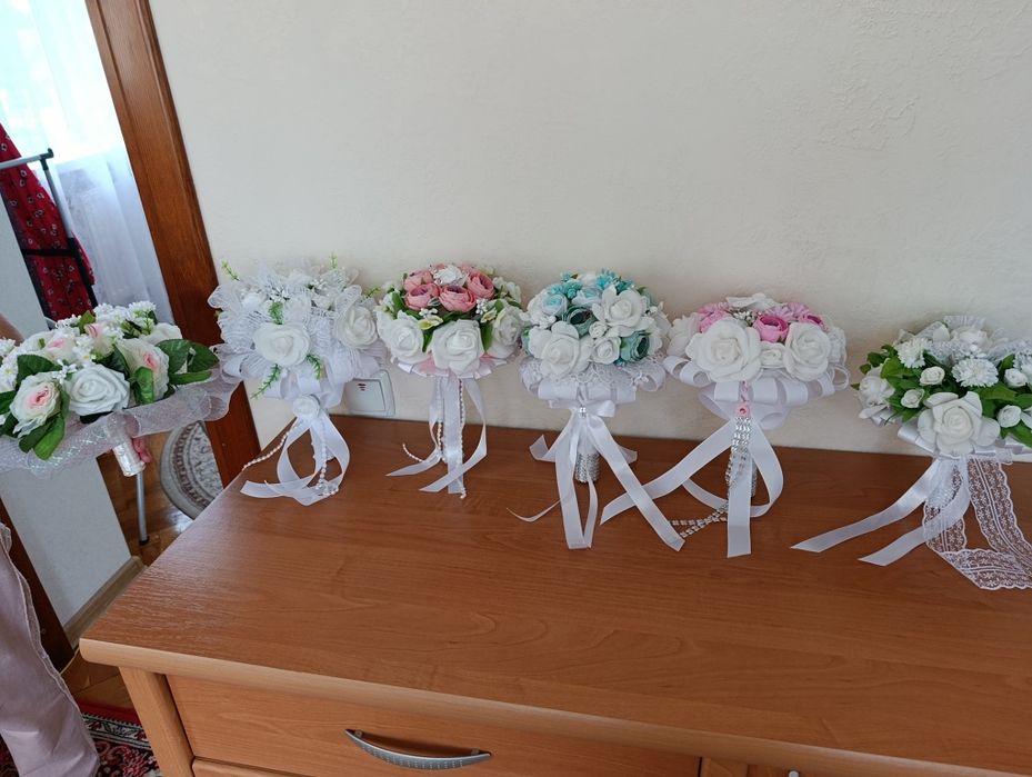 Букети весільні ,дублери на ручці нові