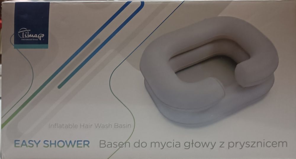Basen do mycia glowy na lezaco, z prysznicemprysznic kempingowym
