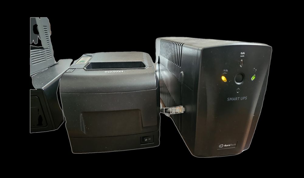 POS com gaveta, impressora de talões e UPS