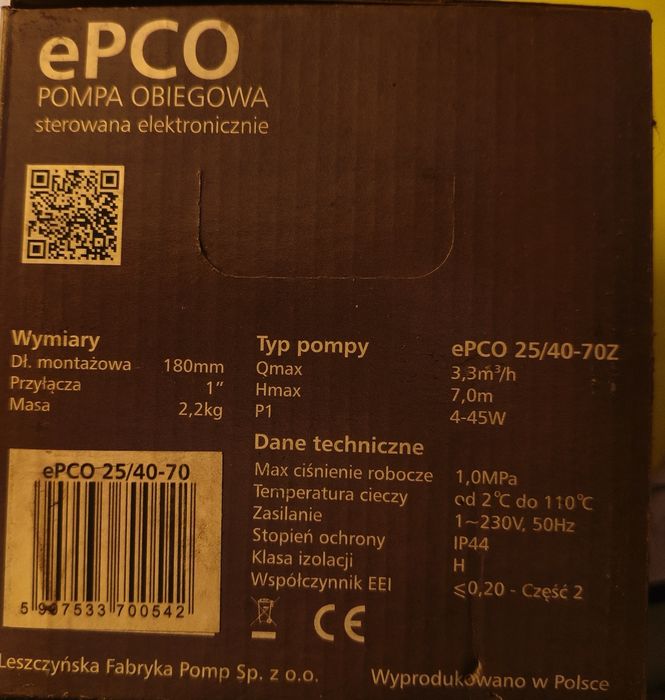 Pompa obiegowa LFP ePCO