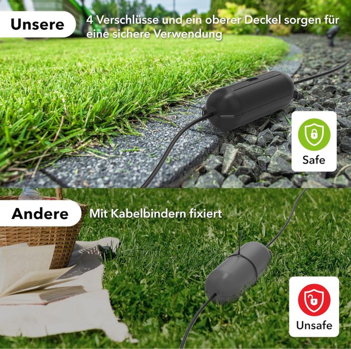 BN-LINK Wodoodporna skrzynka na wtyczke przedłużacza, IP44