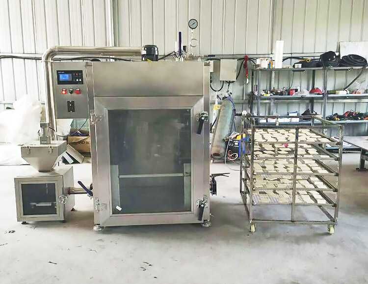 Промислова коптильня холодне / гаряче копчення м'яса, риби, птиці