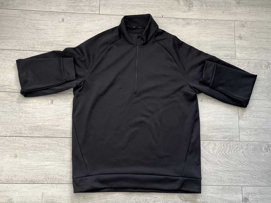 Czarna bluza rozpinana do polowy, marki Nike, rozmair L