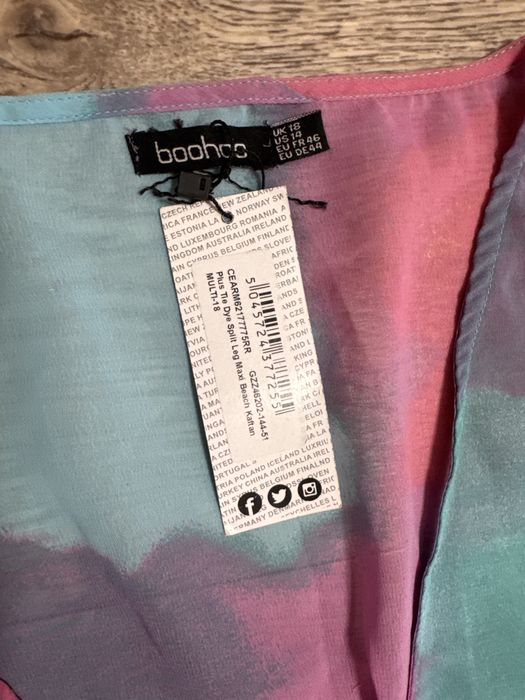 Boohoo літня пляжна туніка сукня, розмір 18