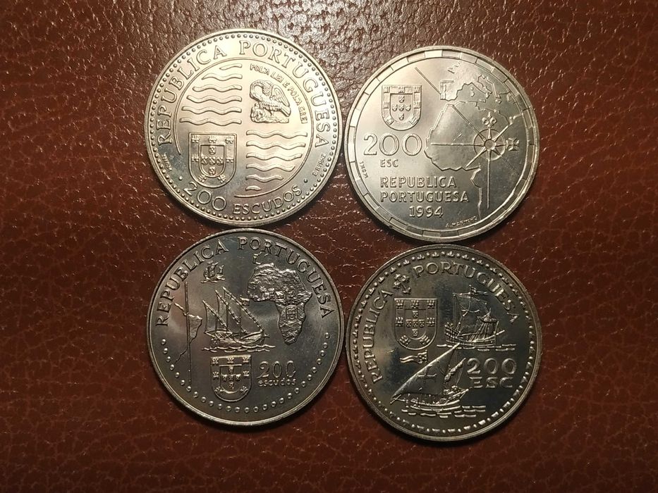 Portugal - 4 moedas comemorativas da V série dos descobrimentos