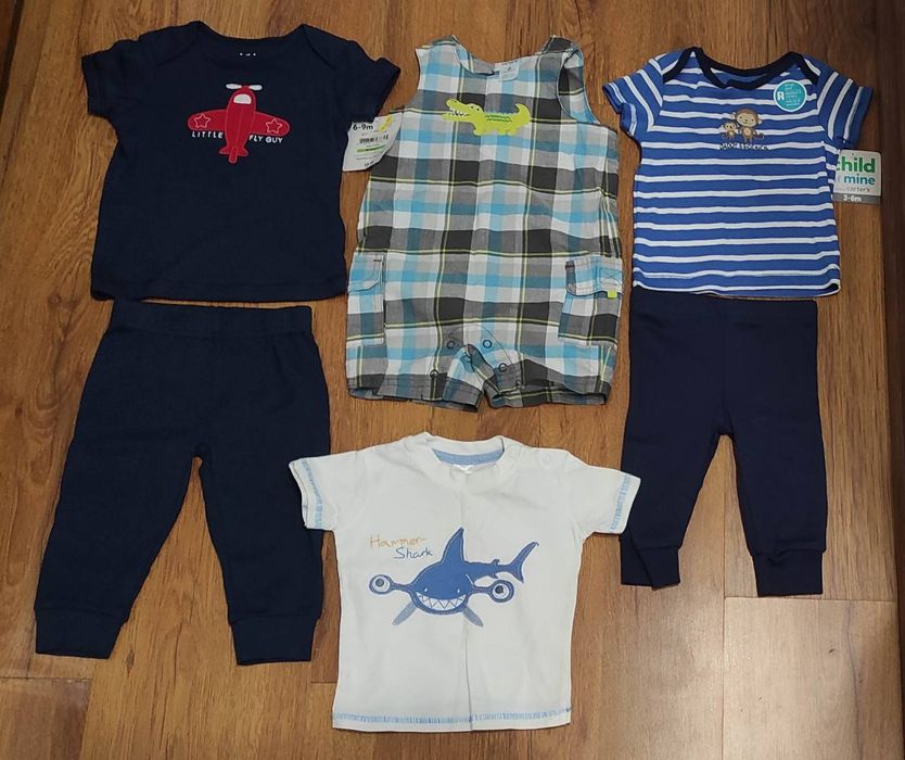 Новий одяг Carter's 3-6-9 м Картерс 100% бавовна футболка штани боді