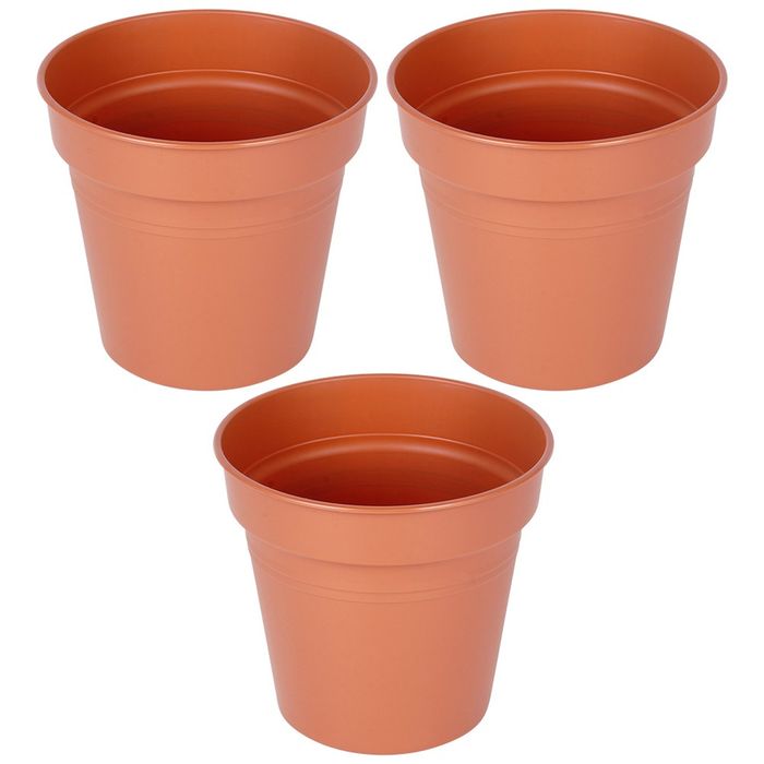 Doniczka ogrodowa plastikowa okrągła 13 cm 3 szt.