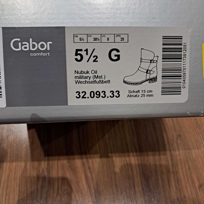 Ciepłe botki Gabor 38 damskie jak nowe