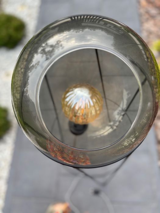 Lampa stojąca szklana