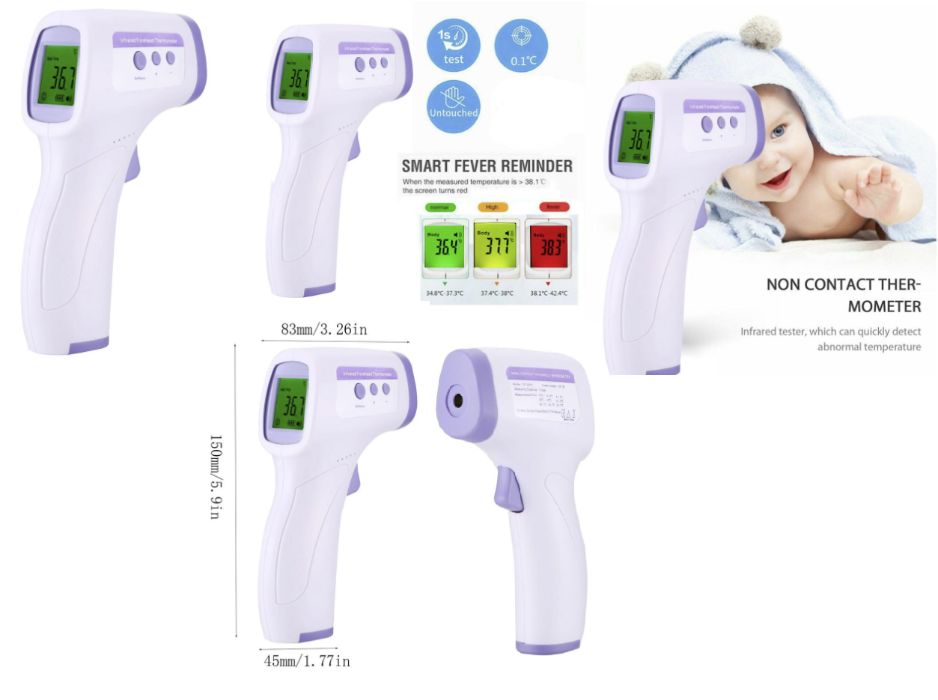 Termómetro digital infravermelho - pistola temperatura laser -IR laser