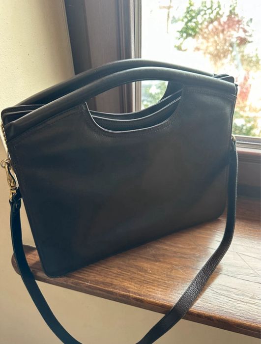 Totebka vintage ze skóry naturalnej