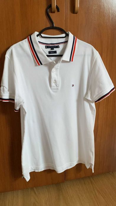 Polo Tommy Hilfiger Branco Slim Fit