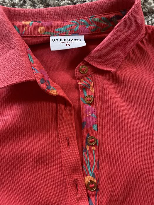 Koszulka polo U.S. Polo ASSN malinowa