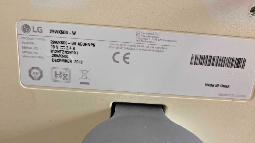 Na sprzedaż LG Ultrawide IPS HDR 29" 29WK60