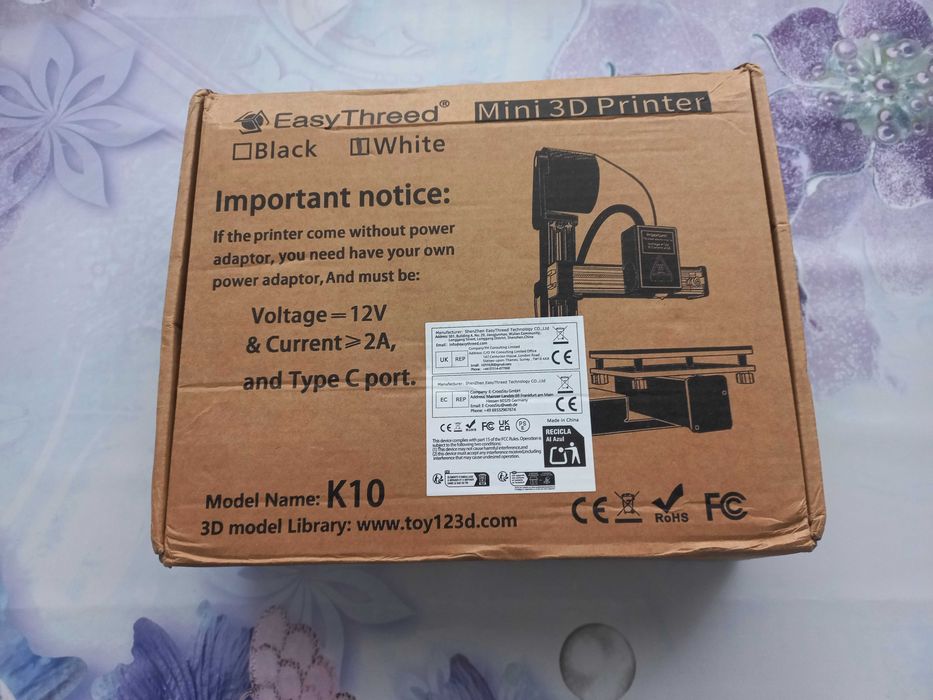 3D-принтер(EasyThreed K10 )Начальный уровень.