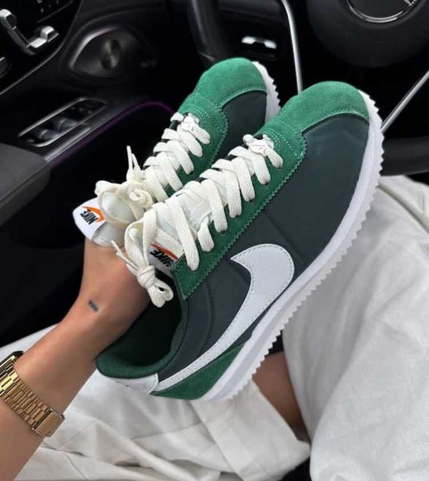 (БЕЗ ПЕРЕДОПЛАТИ)Nike Cortez Green White найк кортез зелені білі