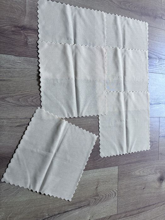 Serwetki materiałowe 32x32 cm pastelowe pomarańczowo żółto brzoskwiniowe