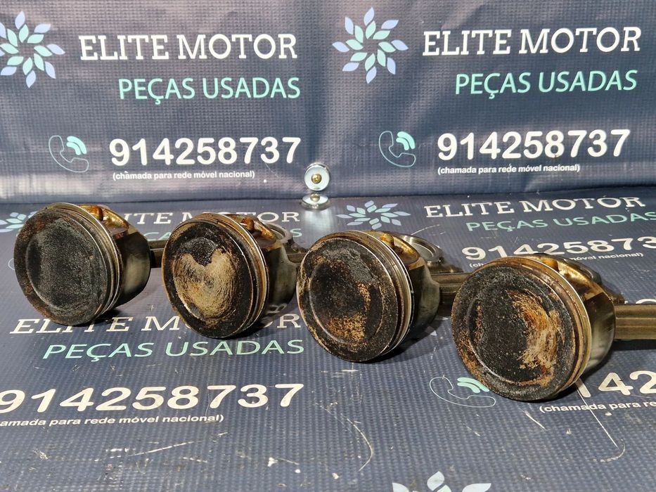Conjunto de 4 pistões e bielas usados MINI COOPER S R53 COMPRESSOR