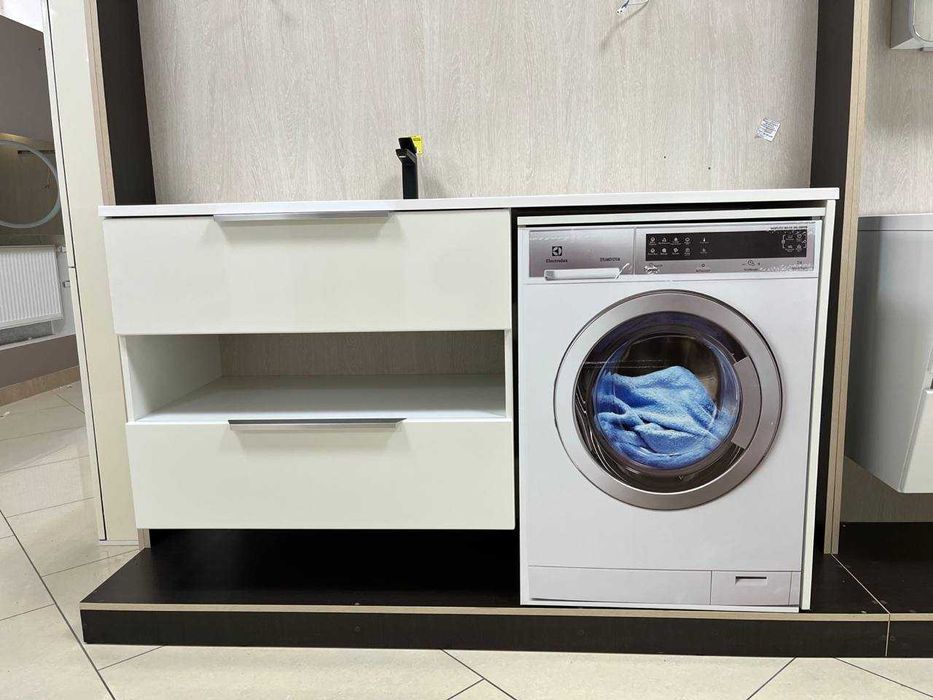 Тумба з раковиною і стільницею 150 см під пральну машину Fancy Marble