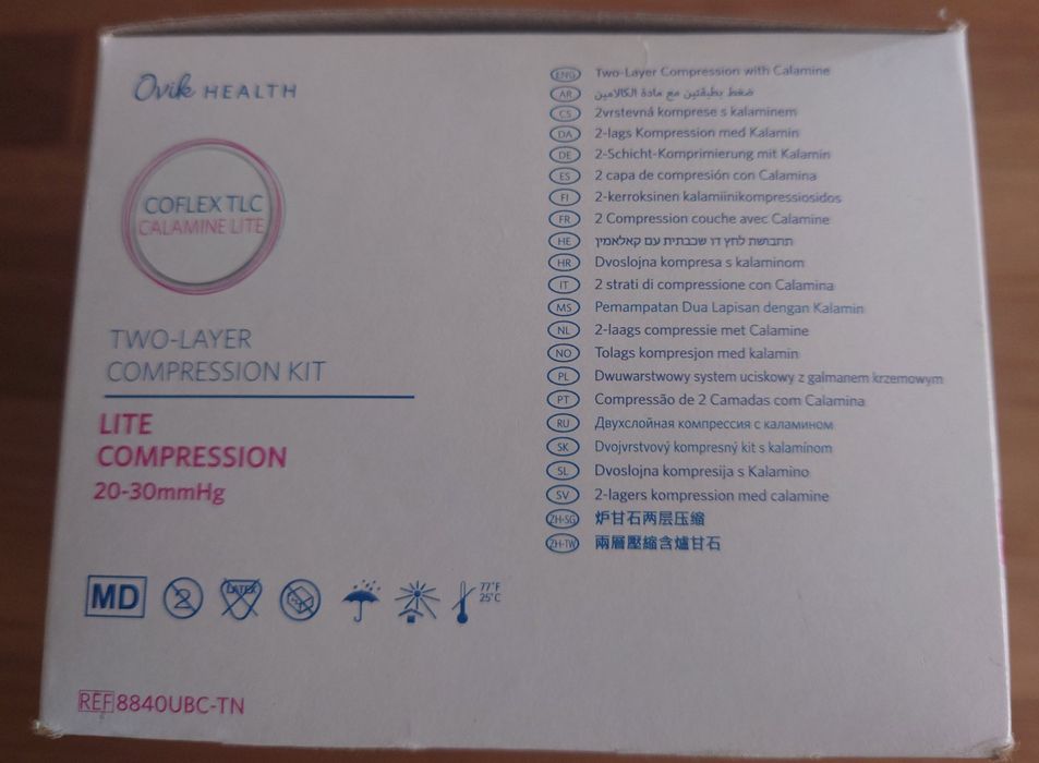 Dwuwarstwowy system uciskowy  Ovik  CoFlex TLC Colamin Lite żylaki nóg