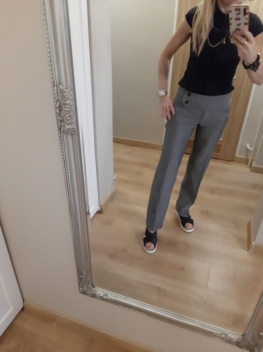 Sisley spodnie dzwony xs