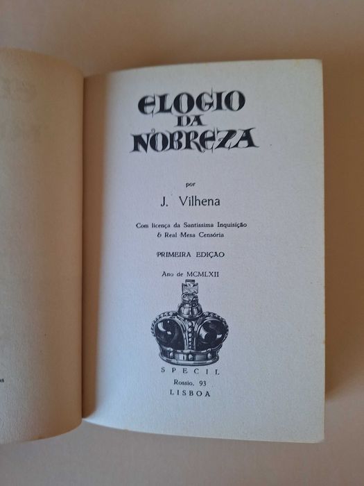 Elogio da nobreza - José de Vilhena, 1962