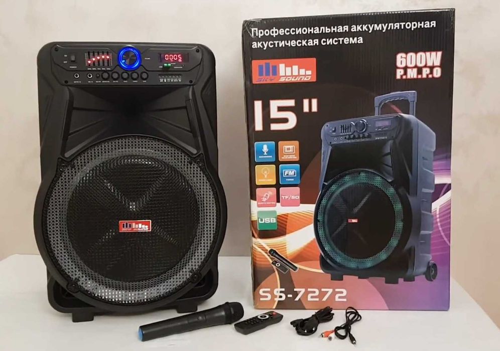 Велика блютуз колонка валіза 400Вт, потужна Bluetooth колонка чемодан