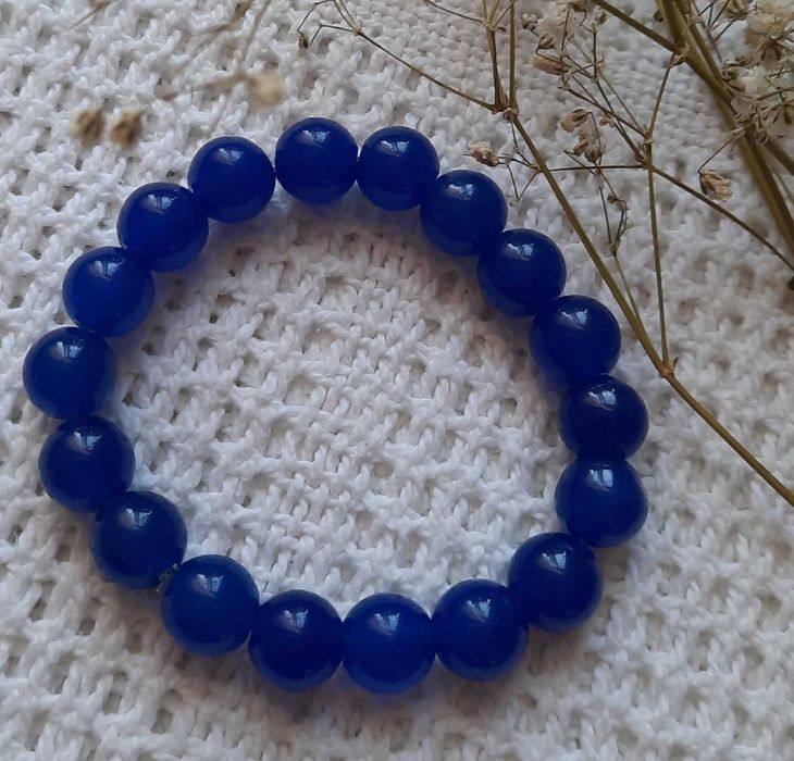 Sodalit kamienie naturalne piękna bransoletka niebieski kamień