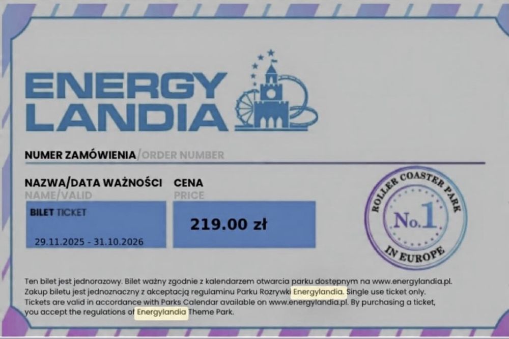 Bilet normalny Energylandia