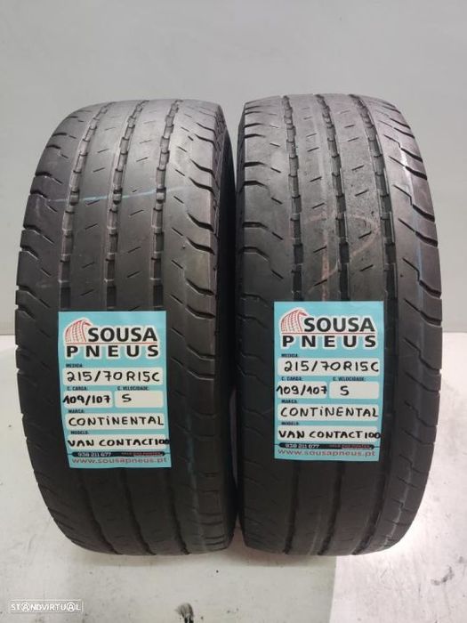 2 pneus semi novos 215-70r15c continental - oferta dos portes