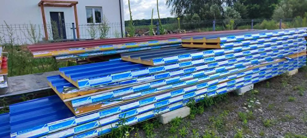 Płyty warstwowe  DACHOWE II gatunek. Różne grubości PROMOCJA!