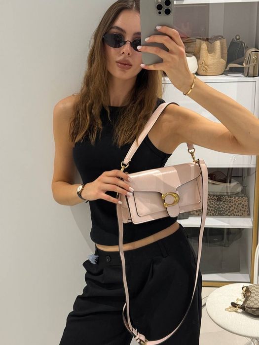 Сумка Coach / сумочка коуч коач ніжно-рожева