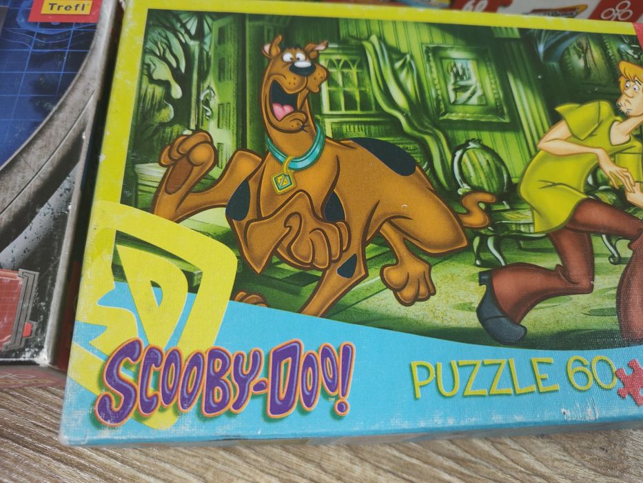 Puzzle trefl +4 lata samoloty power Rangers auta Scooby-doo