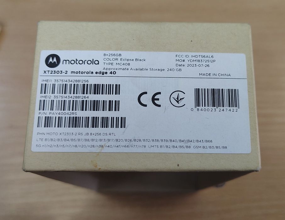 Motorola edge 40 8/ 256 битий екран