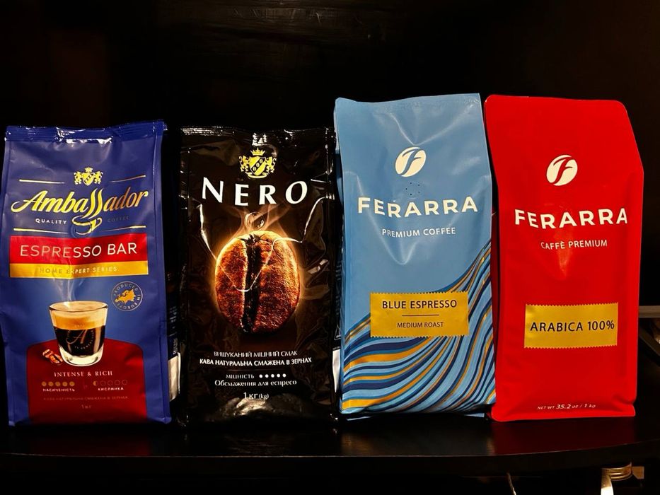 Кава натуральна смажена мелена Форт Fort  Gimoka/в зернах  Ambassador