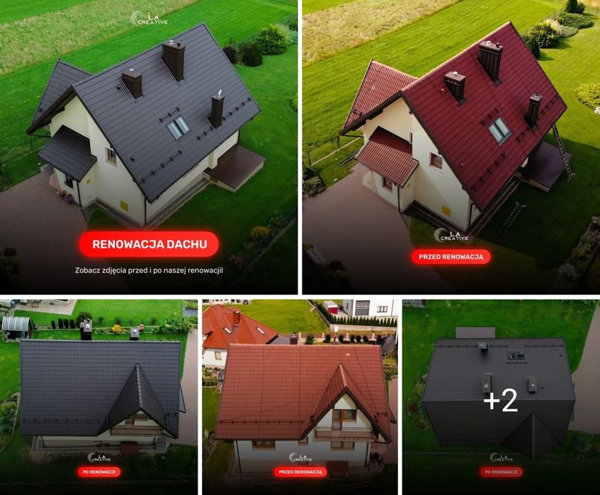 Malowanie dachów LIMANOWA Mycie dachów Malowanie dachówki rynny kominy