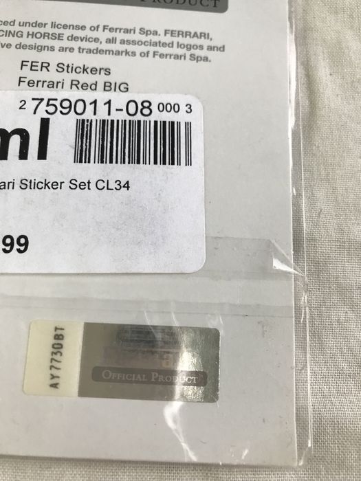 Autocolante raro oficial FERRARI