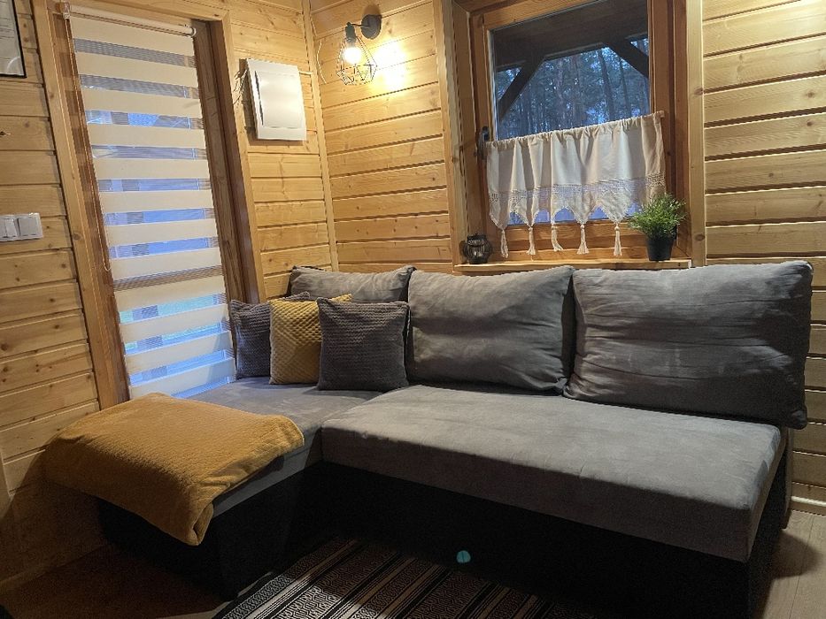 Domek drewniany z wiatą; Sauna; JACUZZI