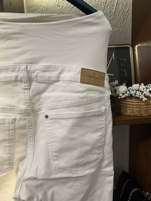 Білі джинси denim для вагітних с м розмір Якісні джинси для вагітних