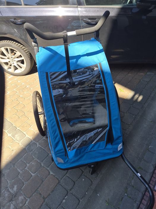 Halfords Advanced przyczepka rowerowa z  funkcją wózka dla dziecka