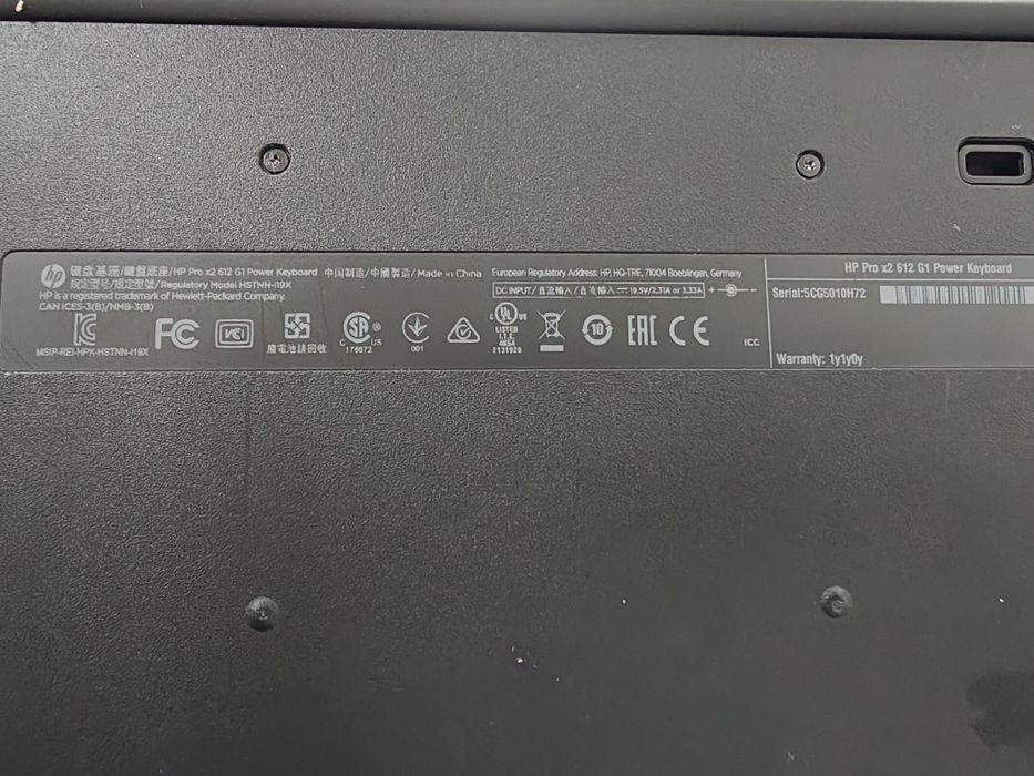 Laptop 2 w 1  HP Pro x2 612