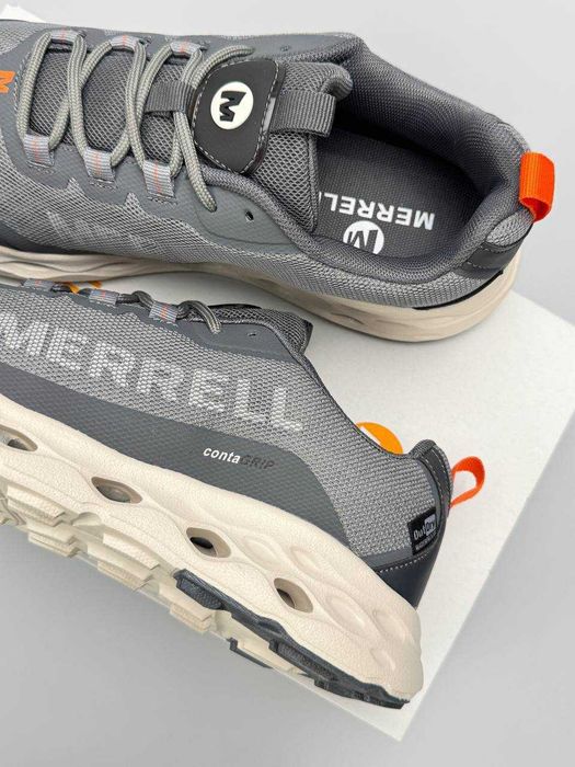 Літні кросівки Merrell Drainmaker XTR Dark Grey Beige (41-45) — легкі, дихаючі чоловічі, сітка, комфорт на літо | Меррелл сірі